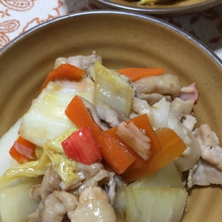 豚バラ肉と白菜の中華炒め